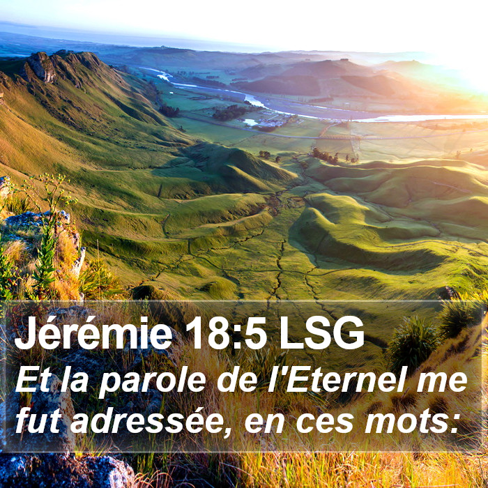 Jérémie 18:5 LSG Bible Study