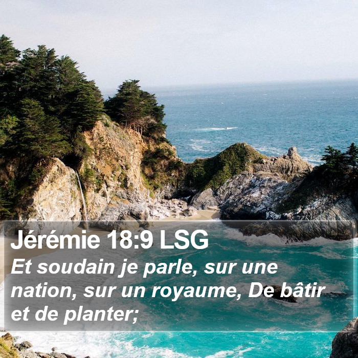 Jérémie 18:9 LSG Bible Study