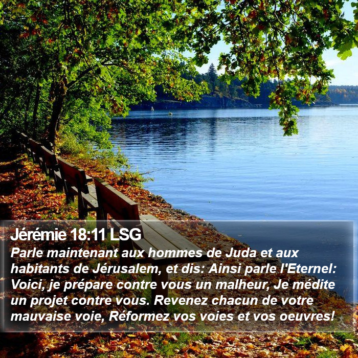 Jérémie 18:11 LSG Bible Study