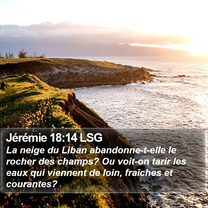 Jérémie 18:14 LSG Bible Study