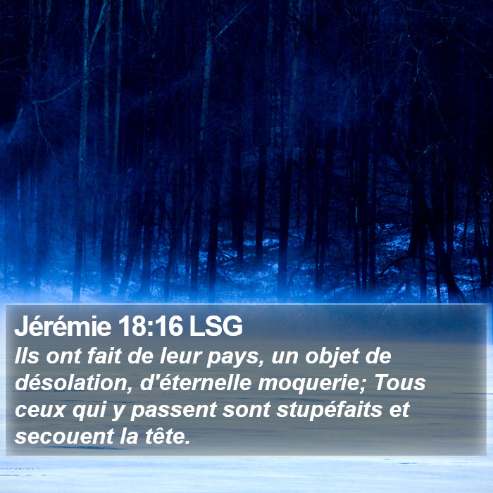 Jérémie 18:16 LSG Bible Study