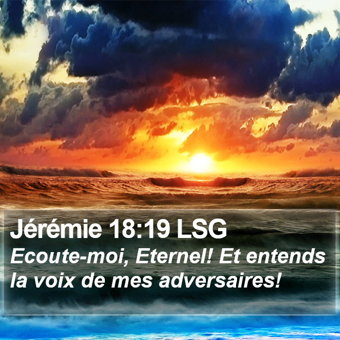 Jérémie 18:19 LSG Bible Study