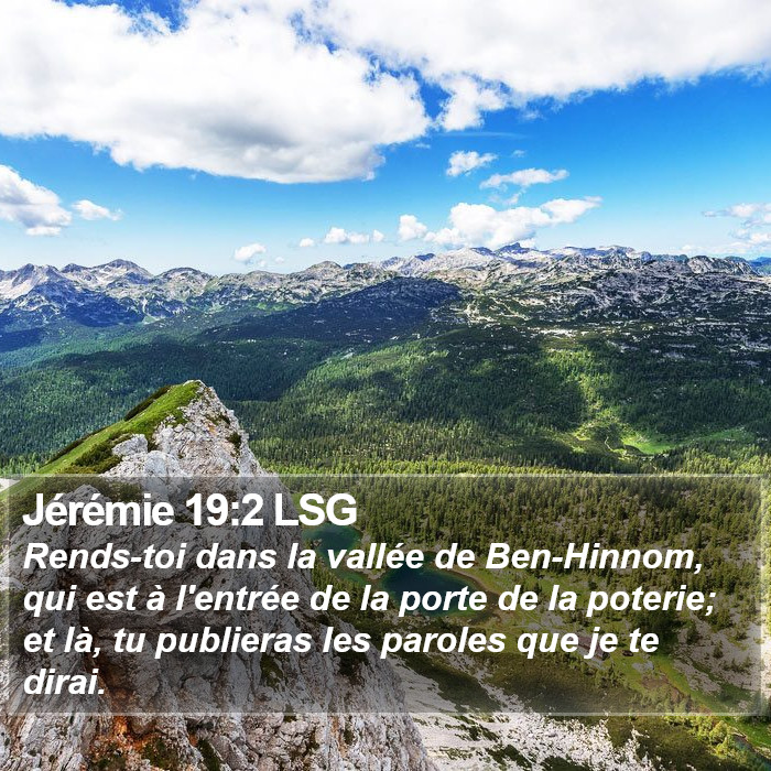 Jérémie 19:2 LSG Bible Study