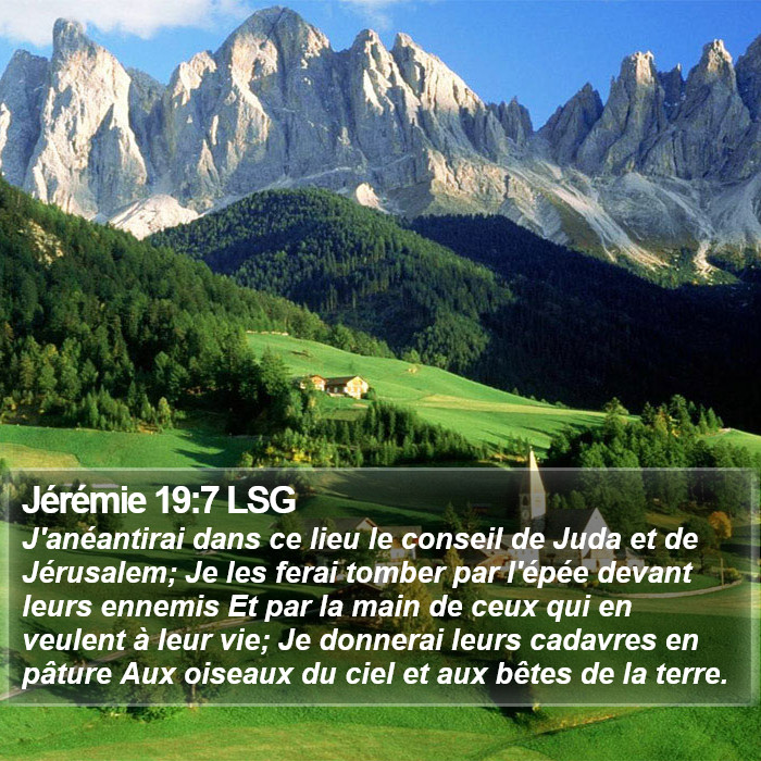 Jérémie 19:7 LSG Bible Study