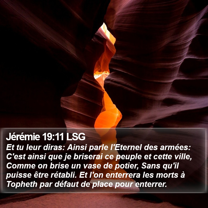Jérémie 19:11 LSG Bible Study