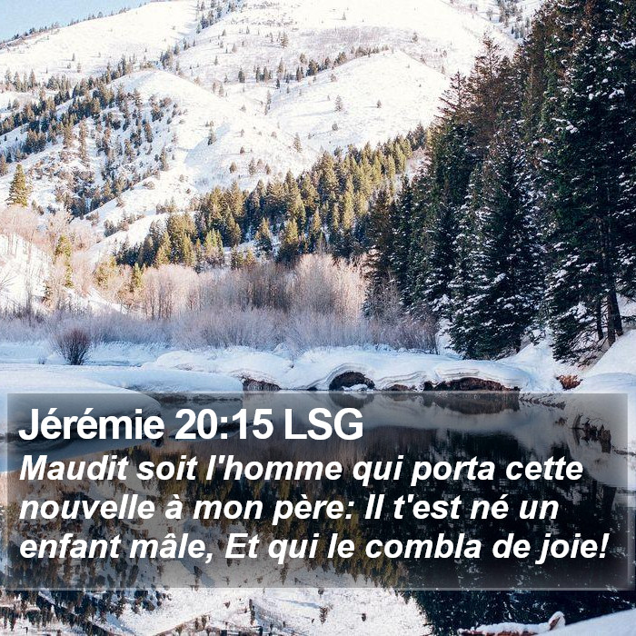 Jérémie 20:15 LSG Bible Study