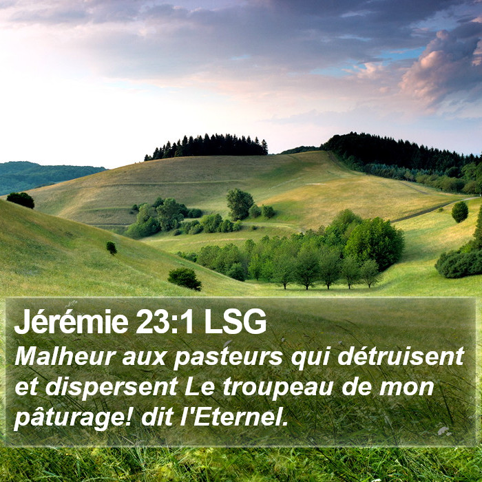 Jérémie 23:1 LSG Bible Study