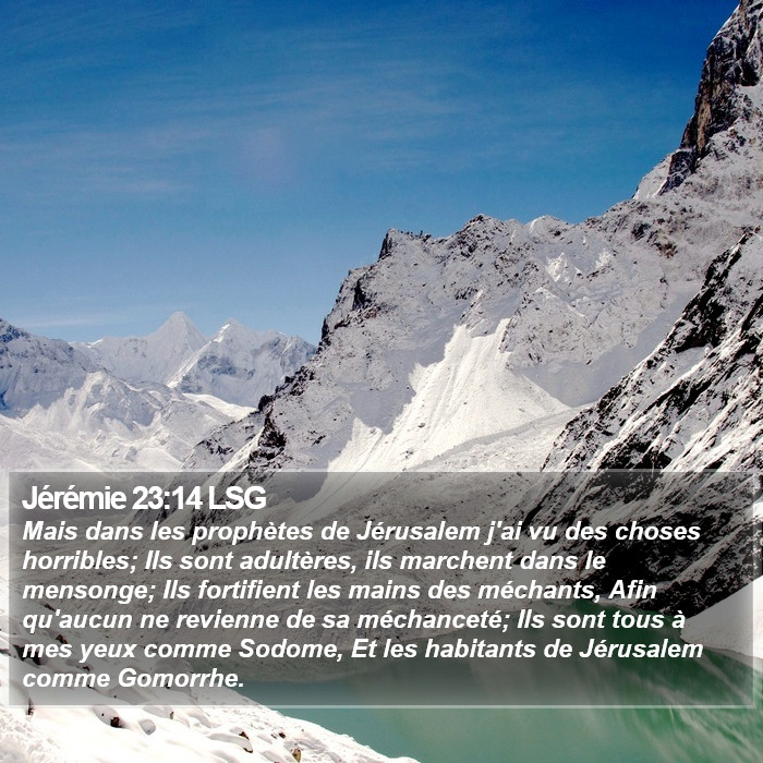Jérémie 23:14 LSG Bible Study
