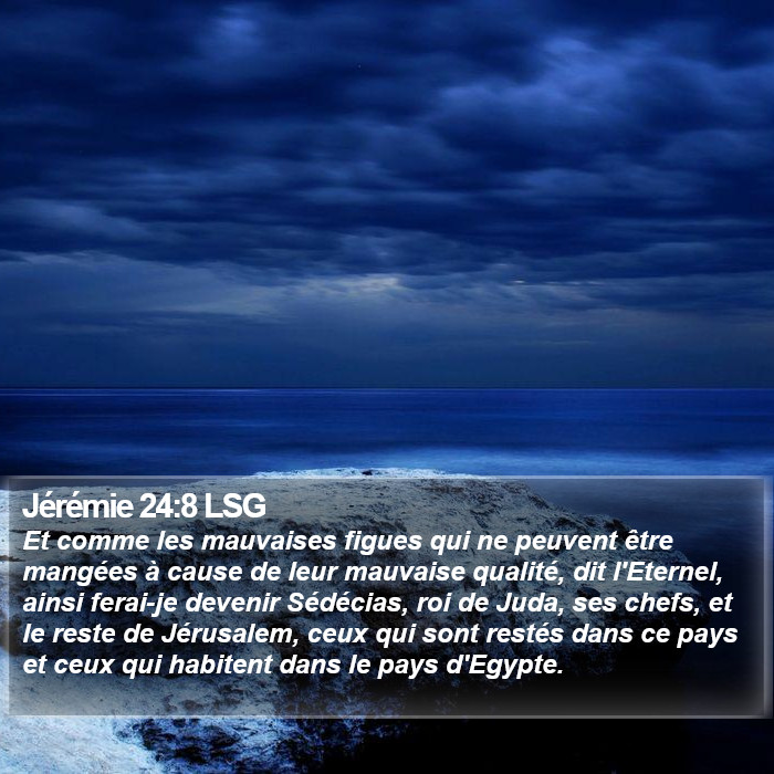 Jérémie 24:8 LSG Bible Study