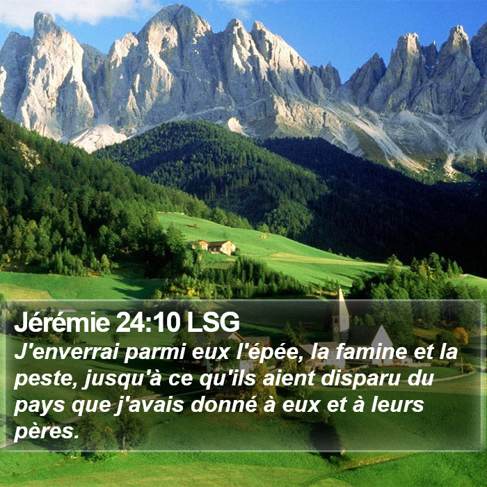 Jérémie 24:10 LSG Bible Study