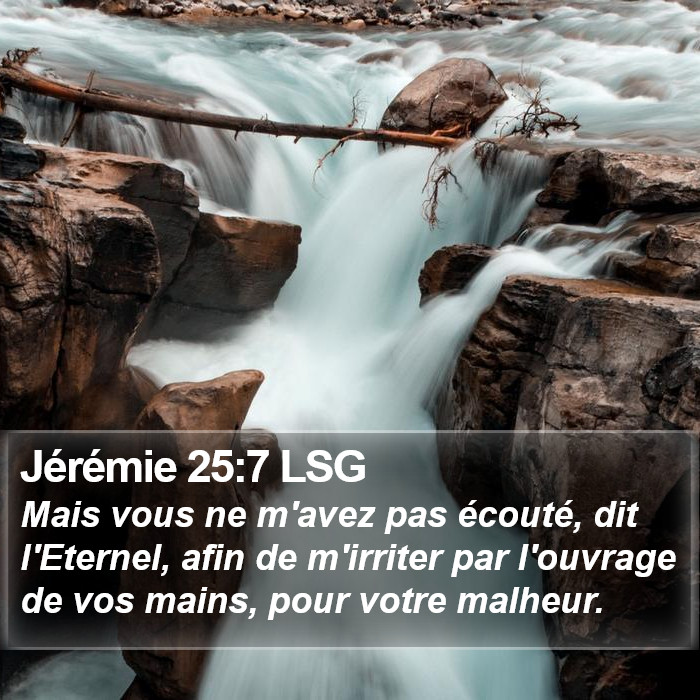 Jérémie 25:7 LSG Bible Study