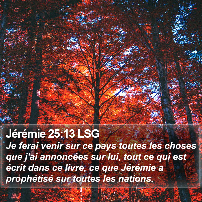 Jérémie 25:13 LSG Bible Study