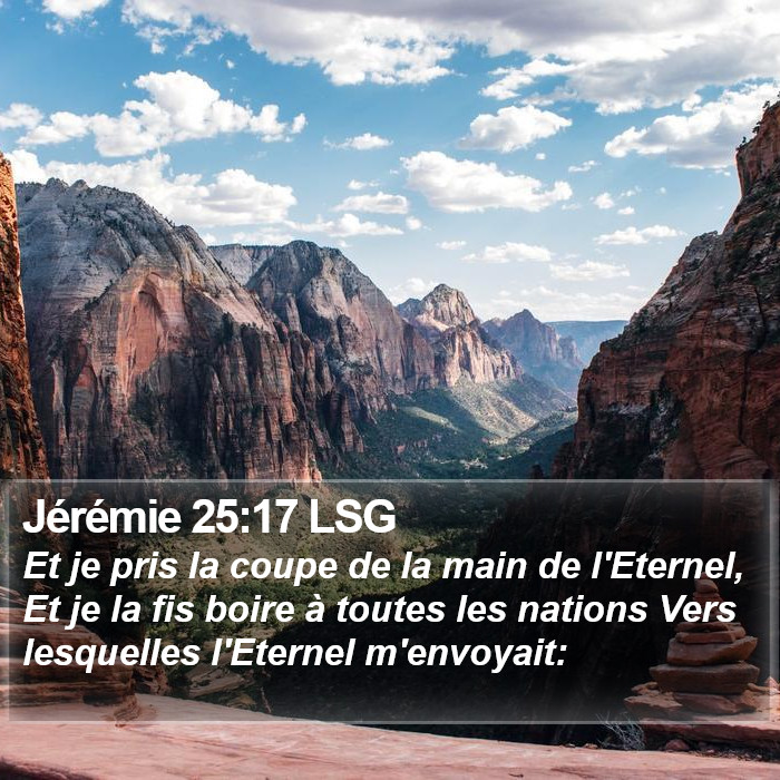 Jérémie 25:17 LSG Bible Study