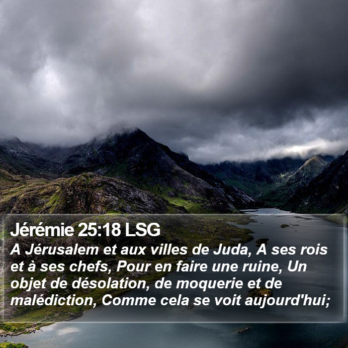 Jérémie 25:18 LSG Bible Study