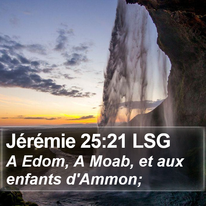 Jérémie 25:21 LSG Bible Study