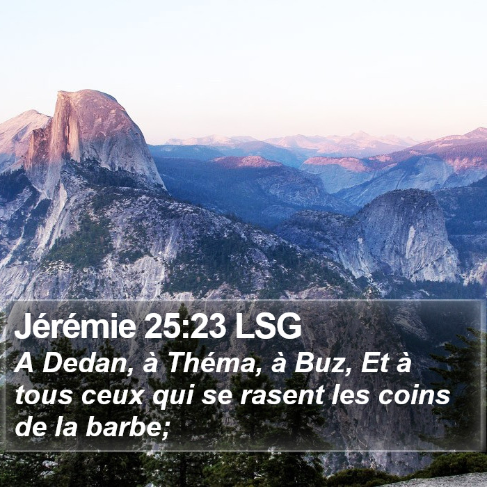 Jérémie 25:23 LSG Bible Study