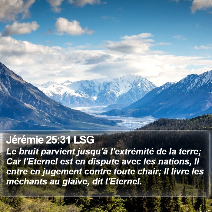 Jérémie 25:31 LSG Bible Study