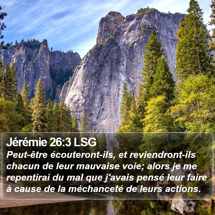 Jérémie 26:3 LSG Bible Study