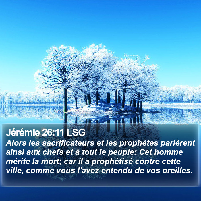 Jérémie 26:11 LSG Bible Study