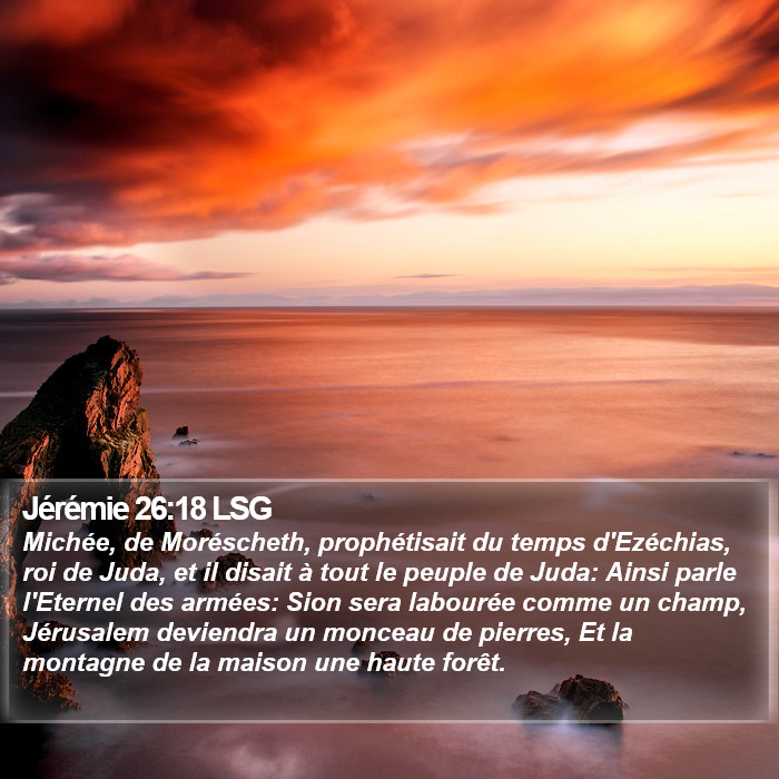 Jérémie 26:18 LSG Bible Study