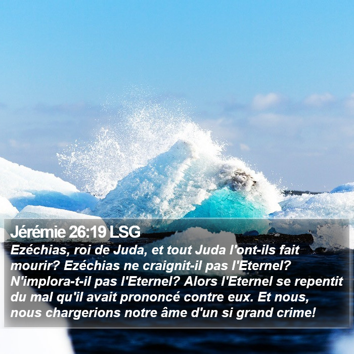 Jérémie 26:19 LSG Bible Study