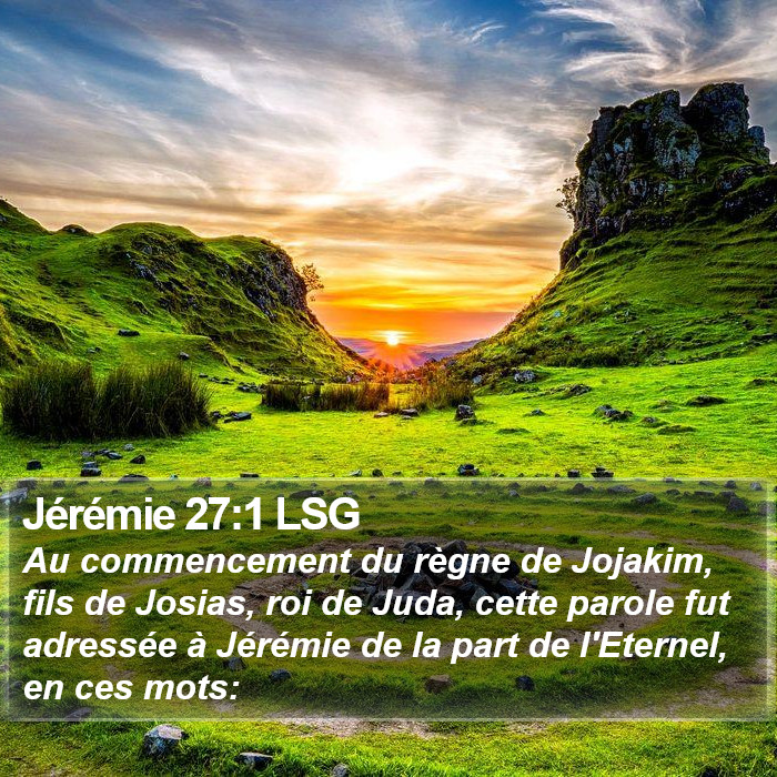 Jérémie 27:1 LSG Bible Study