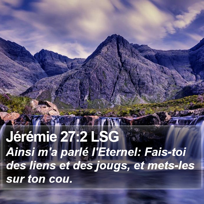 Jérémie 27:2 LSG Bible Study