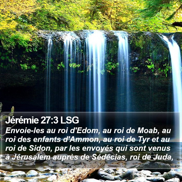 Jérémie 27:3 LSG Bible Study