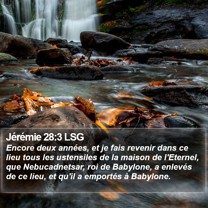 Jérémie 28:3 LSG Bible Study