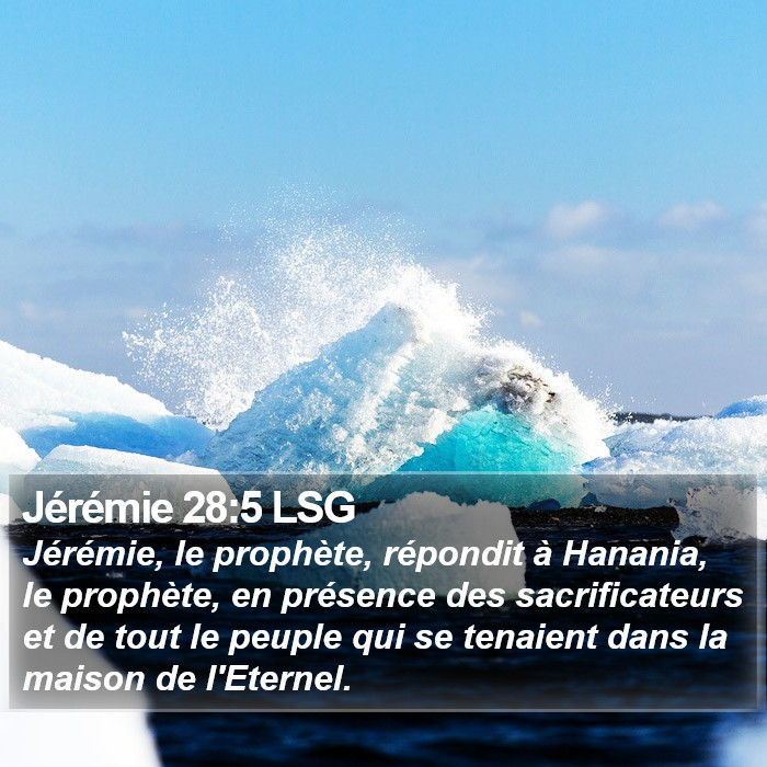 Jérémie 28:5 LSG Bible Study
