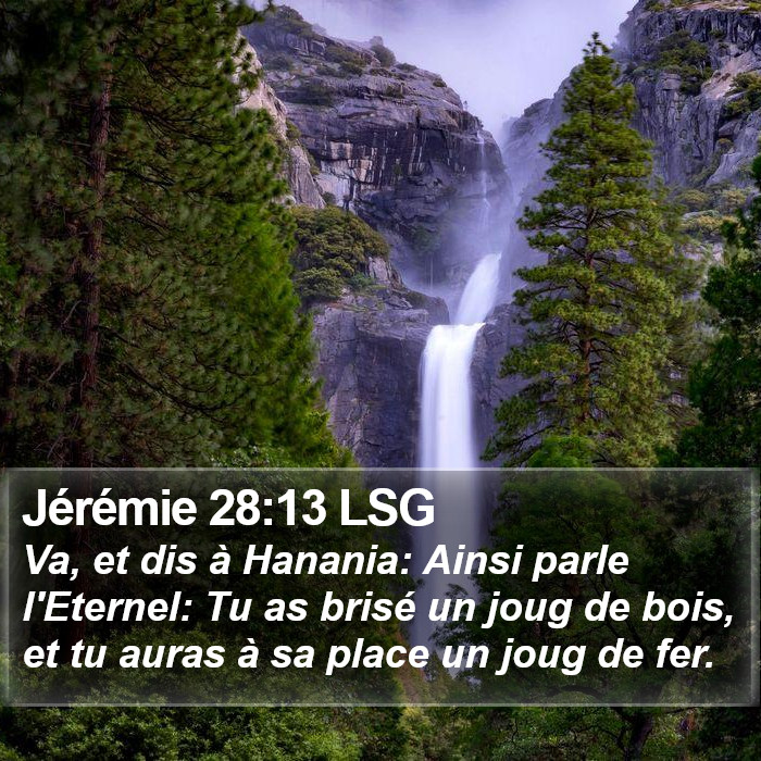 Jérémie 28:13 LSG Bible Study