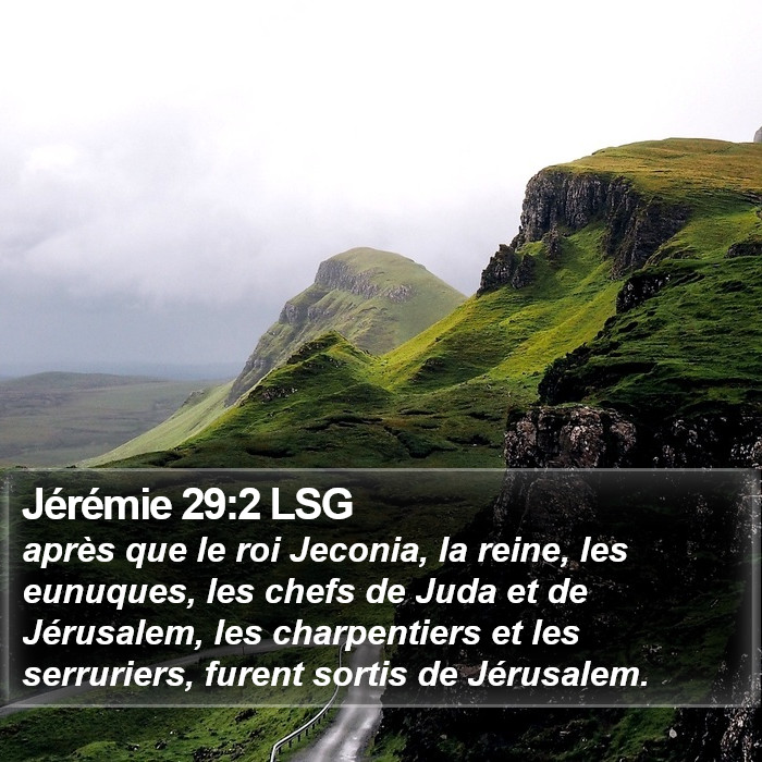 Jérémie 29:2 LSG Bible Study