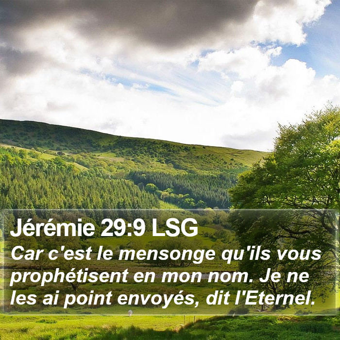 Jérémie 29:9 LSG Bible Study