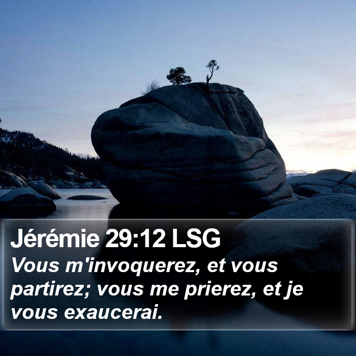 Jérémie 29:12 LSG Bible Study