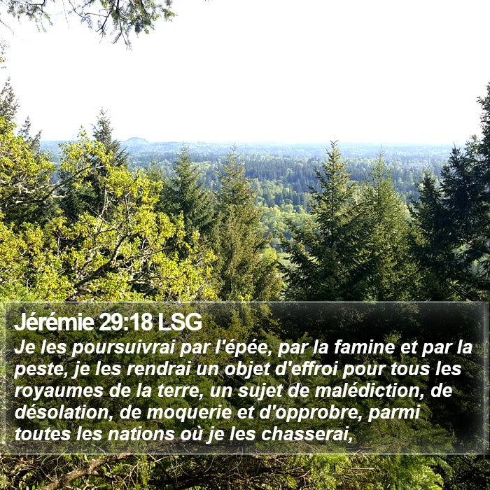 Jérémie 29:18 LSG Bible Study