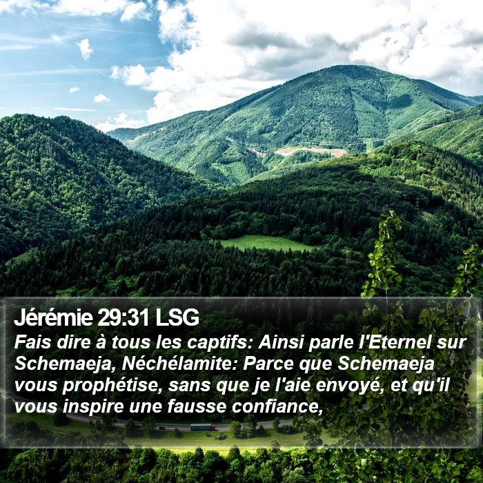 Jérémie 29:31 LSG Bible Study