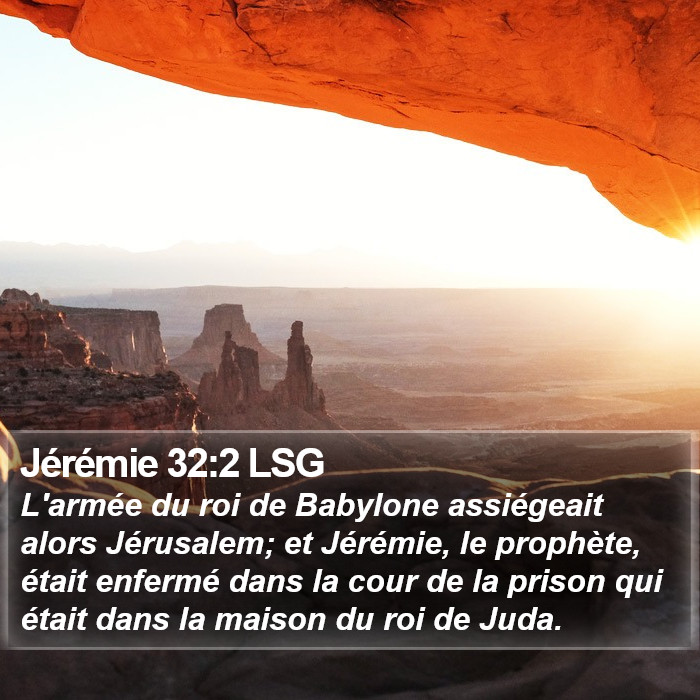 Jérémie 32:2 LSG Bible Study