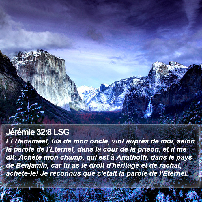 Jérémie 32:8 LSG Bible Study