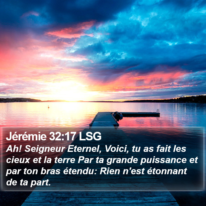 Jérémie 32:17 LSG Bible Study