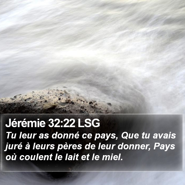 Jérémie 32:22 LSG Bible Study