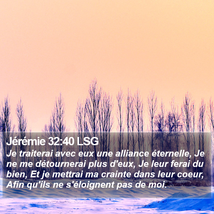 Jérémie 32:40 LSG Bible Study