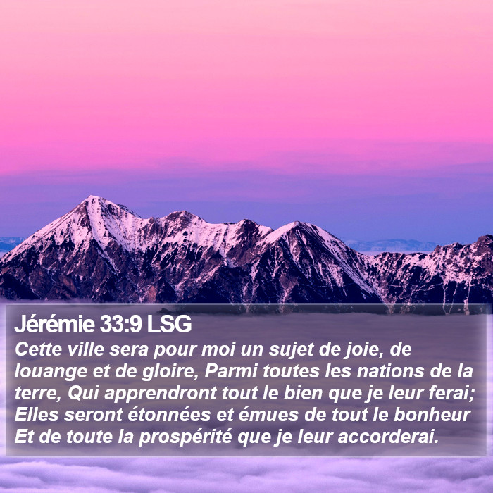 Jérémie 33:9 LSG Bible Study