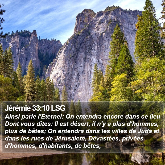 Jérémie 33:10 LSG Bible Study