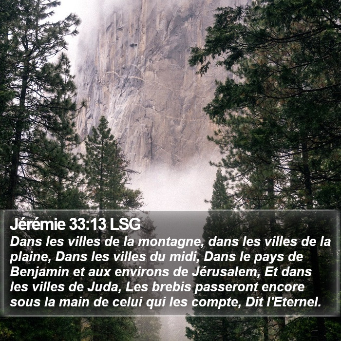 Jérémie 33:13 LSG Bible Study