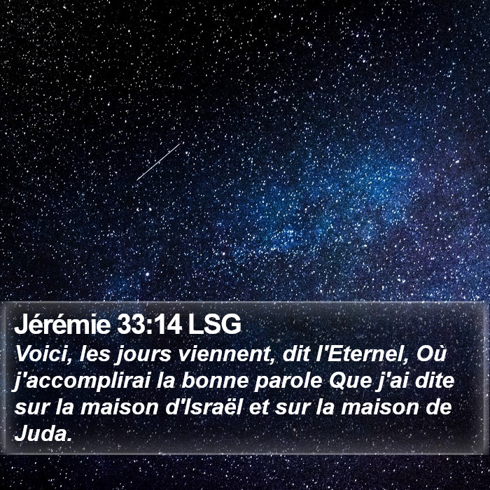 Jérémie 33:14 LSG Bible Study