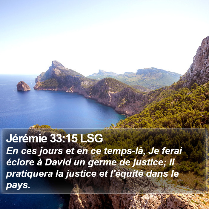 Jérémie 33:15 LSG Bible Study