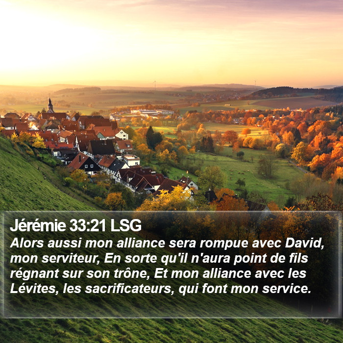 Jérémie 33:21 LSG Bible Study