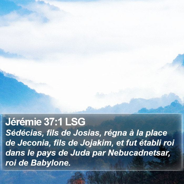 Jérémie 37:1 LSG Bible Study