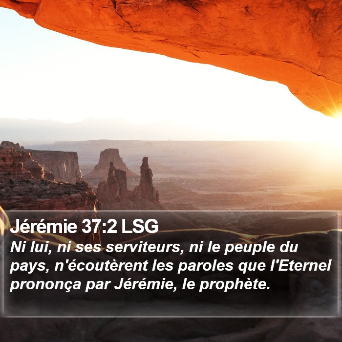 Jérémie 37:2 LSG Bible Study