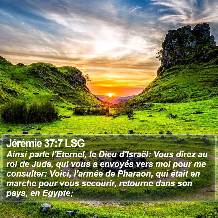 Jérémie 37:7 LSG Bible Study